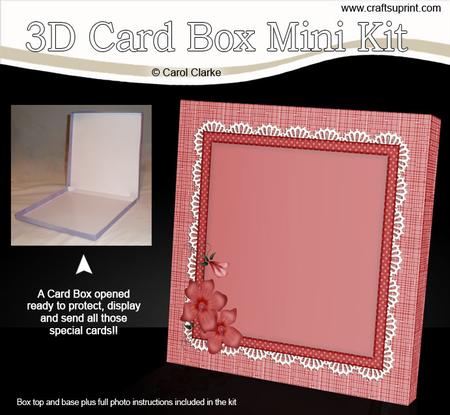 Pretty Violas & Lace 4 x 4 Square Card Box Mini Kit