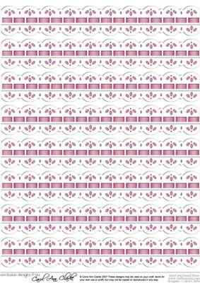 Pretty Digital Ribbons with Lace Edge