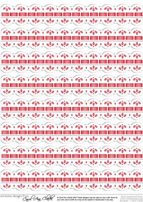Pretty Digital Ribbons with Lace Edge
