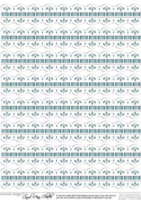 Pretty Digital Ribbons with Lace Edge