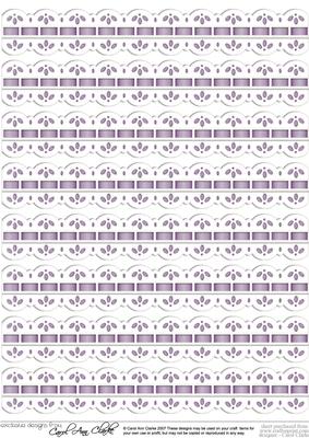 Pretty Digital Ribbons with Lace Edge