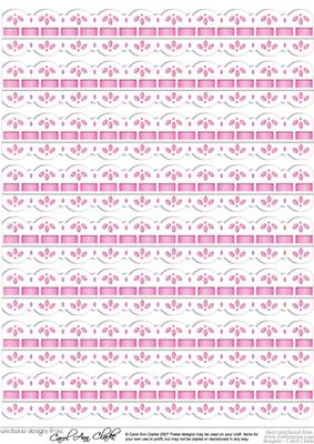 Pretty Digital Ribbons with Lace Edge