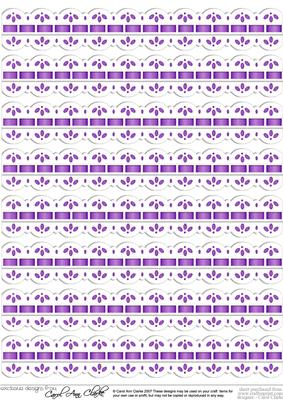 Pretty Digital Ribbons with Lace Edge