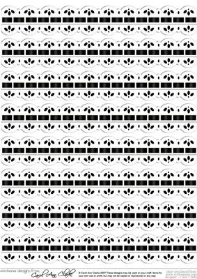 Pretty Digital Ribbons with Lace Edge