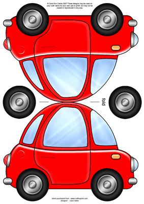 Funky Car Shaped Card