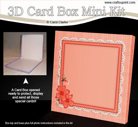 Pretty Violas & Lace 4 x 4 Square Card Box Mini Kit