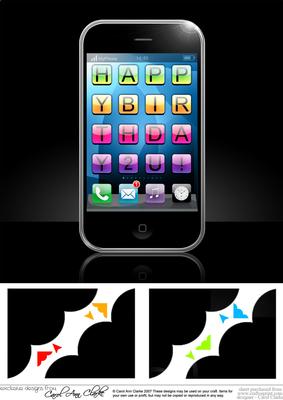 8 x 8 Smart Phone Scalloped Corner Topper