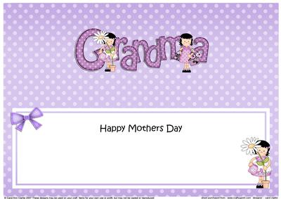 Girlz Mothers Day Grandma Large Dl Matching Large Dl Insert