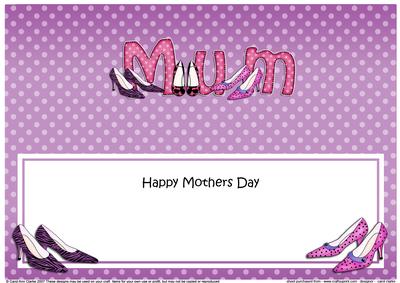 Mothers Day Mum Matching Large Dl Insert