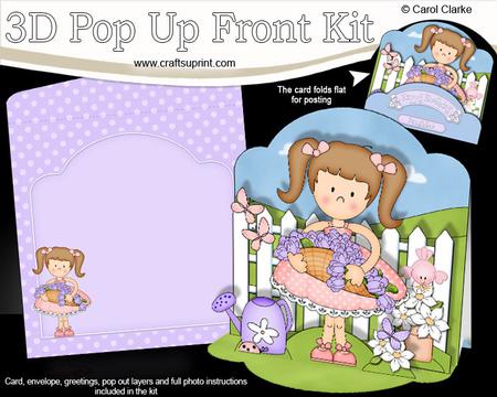 3D Girlz Liz's Roses Pop Up Front Card Kit