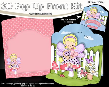 3D Fiz Fairy Pop Up Front Card Kit