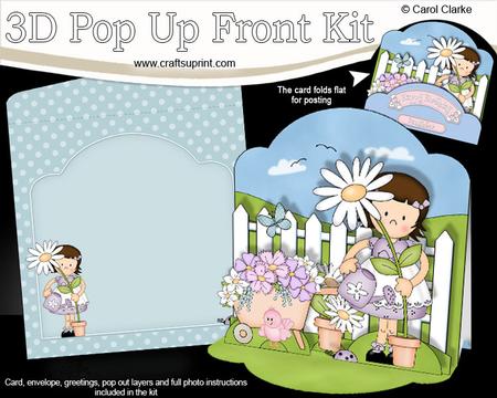 3D Girlz Suzi's Daisy Pop Up Front Card Kit