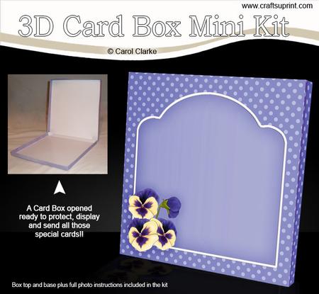 Pansies 5 x 5 Square Card Box Mini Kit