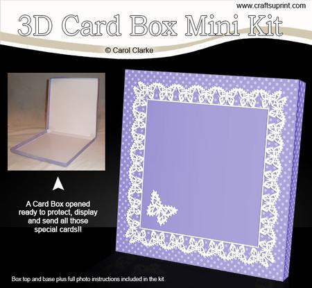 Butterflies & Lace 4 x 4 Square Card Box Mini Kit