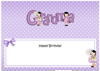 Girlz Birthday Grandma Large Dl Matching Large Dl Insert