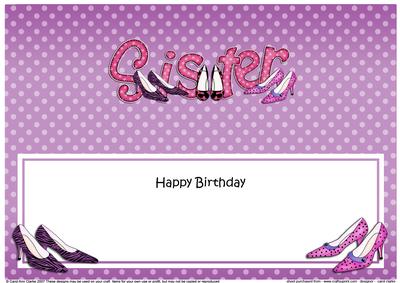 Girlz Birthday Sister Large Dl Matching Large Dl Insert