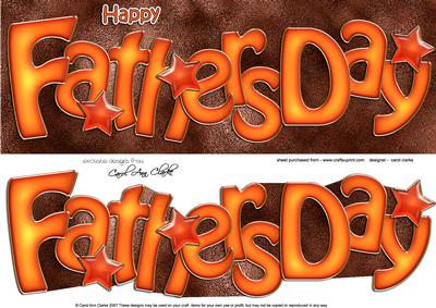 Fathers Day Stars Large Dl Quick Card 3D Decoupage