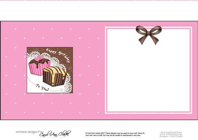 Fondant Fancies Birthday Cakes Matching Square Insert