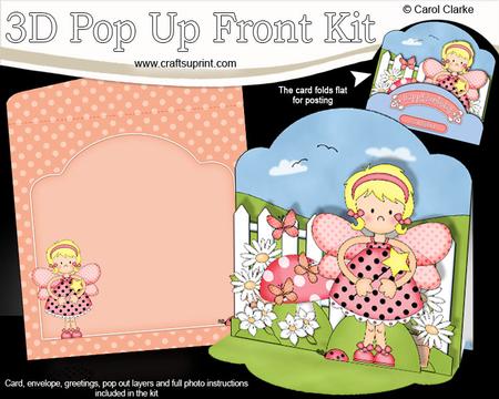 3D Fiz Fairy Pop Up Front Card Kit