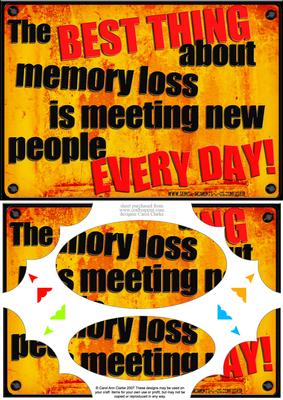 A5 Fun Novelty Senior Moment Scallop Corners N Pyramage