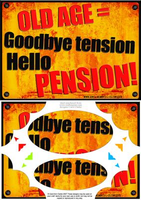 A5 Fun Novelty Senior Moment Scallop Corners N Pyramage