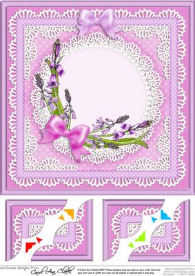 8 x 8 Bluebells Scalloped Corner Topper