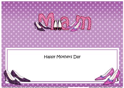 Large Dl Mothers Day Mam Shoes Matching Large Dl Insert