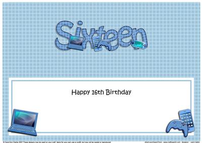 16th Birthday Large Dl Matching Large Dl Insert