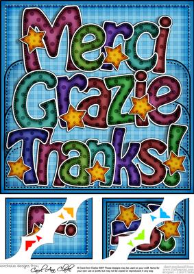 8 x 8 Thank You Scalloped Corner Topper