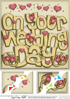 8 x 8 Wedding Day Scalloped Corner Topper