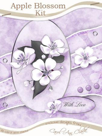 Apple Blossom Kit in Lilac with Step by Step Decoupage