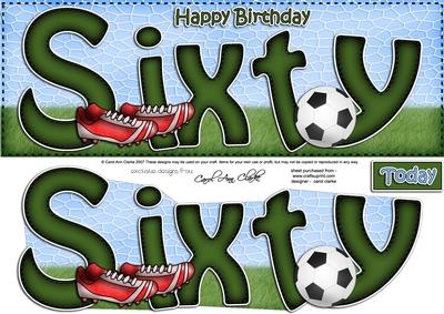 60th Birthday Large Dl Quick Card N 3D Decoupage