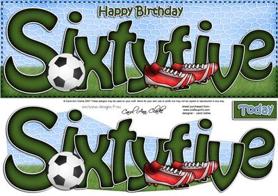 65th Birthday Large Dl Quick Card N 3D Decoupage