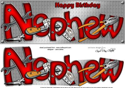 Large Dl Birthday Nephew Butterflies Card & 3D Decoupage