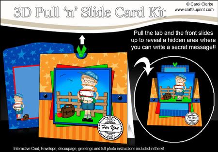 3D Schoolboy Zeke Pull N Slide Kit with 3D Decoupage