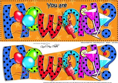 Large Dl Birthday How Old? Card & 3D Decoupage