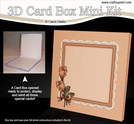 Roses 5.5 x 5.5 Square Card Box Mini Kit