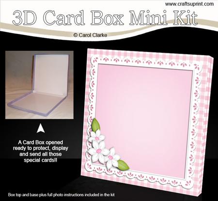 Gingham & Lace 4 x 4 Square Card Box Mini Kit