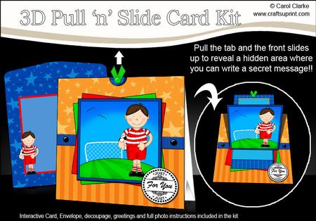 3D Bazil's Football Pull N Slide Kit with 3D Decoupage