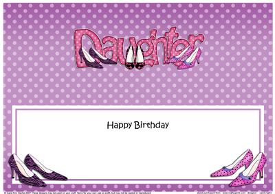 Large Dl Birthday Daughter Shoes Matching Large Dl Insert