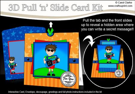 3D Jaz's Boombox Pull N Slide Kit with 3D Decoupage