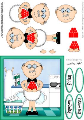 Bert Wears Black Tie! Quick Card N 3D Decoupage