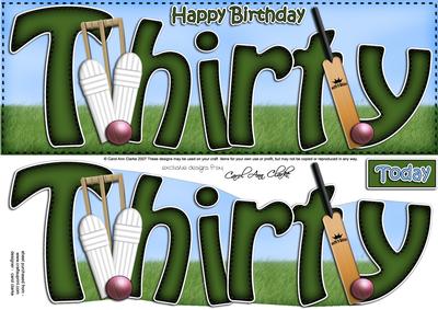 30th Birthday Large Dl Quick Card N 3D Decoupage