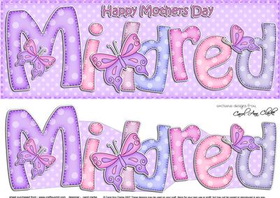 Large Dl Mothers Day Mildred Butterflies Card & 3D Decoupage