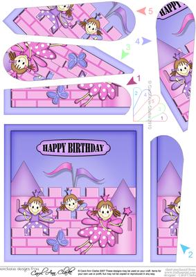 Birthday Fairy Castle Fan Pyramage Topper