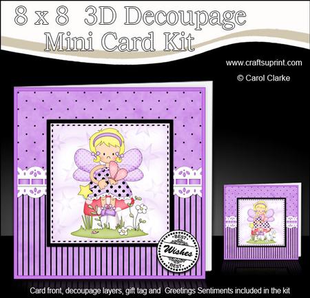 8 x 8 3D Fiz Fairy Mini Kit with 3D Decoupage