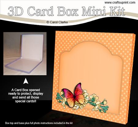 Butterflies 5.5 x 5.5 Square Card Box Mini Kit