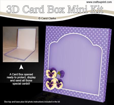 Pansies 5 x 5 Square Card Box Mini Kit