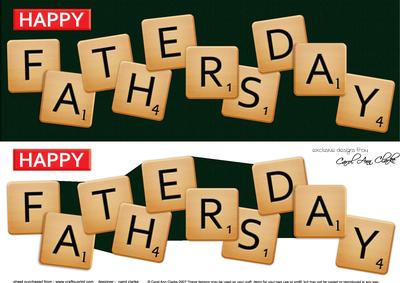 Fathers Day Game Tiles Large Dl Quick Card N 3D Decoupage