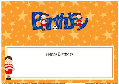 Bazil's Football Birthday Large Dl Matching Large Dl Insert